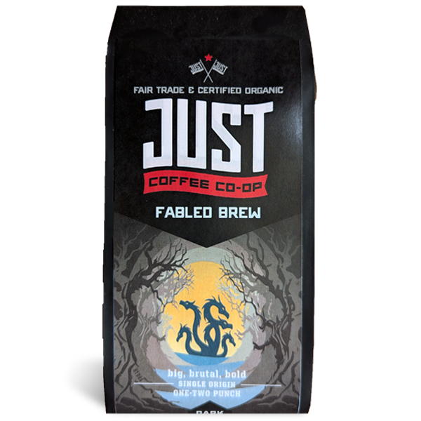 Fabled Brew coffee bag from Just Coffee Co-op